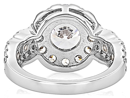 Bella Luce® 6.04ctw White Diamond Simulant Rhodium Over Sterling Silver Ring (3.66ctw DEW) - Size 9