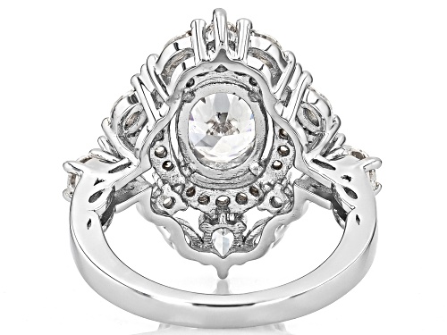 Bella Luce® 6.65ctw White Diamond Simulant Platinum Over Sterling Silver Ring(4.03ctw DEW) - Size 6