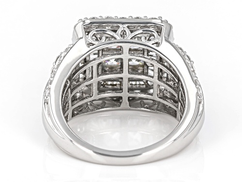 Bella Luce® 3.80ctw White Diamond Simulant Platinum Over Sterling Silver Ring(2.30ctw DEW) - Size 7
