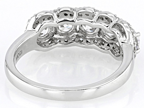 Bella Luce® 3.04ctw White Diamond Simulant Rhodium Over Sterling Silver Ring (1.84ctw DEW) - Size 8