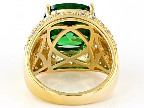 Bella Luce® 12.39ctw Emerald And White Diamond Simulants Eterno™ Yellow Ring - Size 6