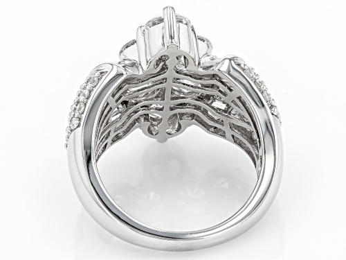 Bella Luce® 6.00ctw White Diamond Simulant Rhodium Over Sterling Silver Ring(3.63ctw DEW) - Size 6