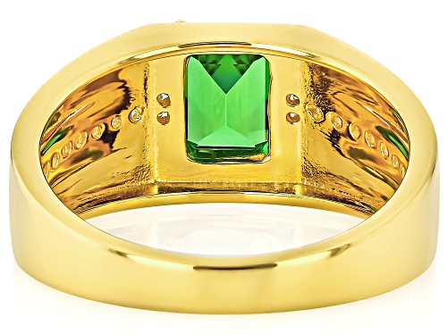 Bella Luce® 3.02ctw Emerald And White Diamond Simulants Eterno™ Yellow Men's Ring - Size 12