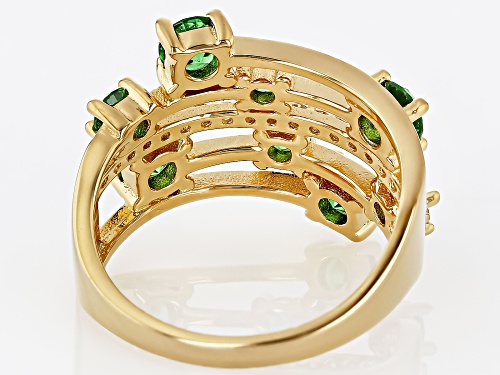 Bella Luce® 3.14ctw Emerald And White Diamond Simulants Eterno™ Yellow Ring - Size 7