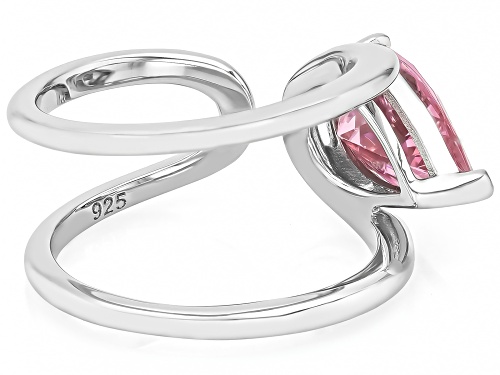 Bella Luce® 5.10ctw Pink Diamond Simulant Rhodium Over Sterling Silver Ring - Size 7