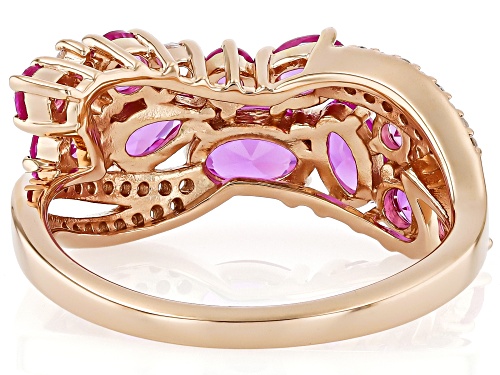 Bella Luce® 2.18ctw Lab Created Pink Sapphire And White Diamond Simulant Eterno™ Rose Ring - Size 7