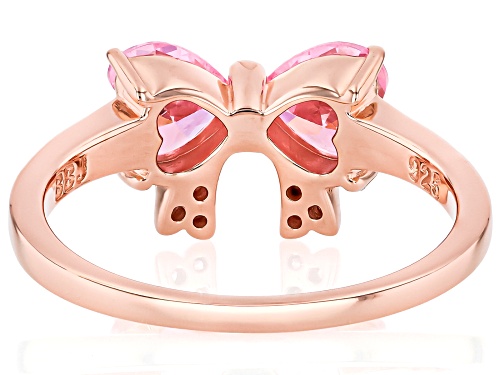 Bella Luce® 2.00ctw Pink Diamond Simulant Eterno™ Rose Heart Bow Ring - Size 12