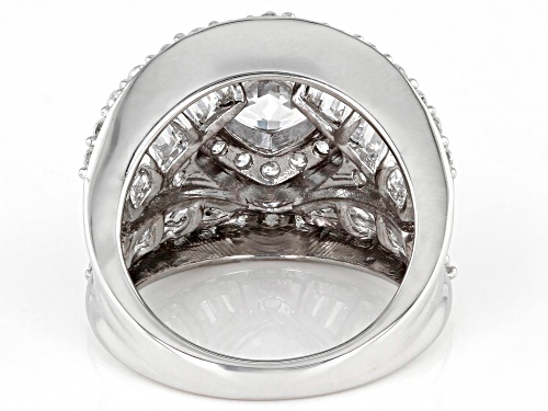 Bella Luce® 8.55ctw White Diamond Simulant Rhodium Over Sterling Silver Ring (5.30ctw DEW) - Size 10