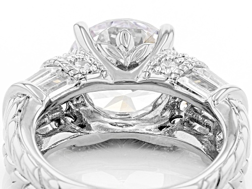 Bella Luce® 8.55ctw White Diamond Simulant Platinum Over Sterling Silver Ring (6.11ctw DEW) - Size 5