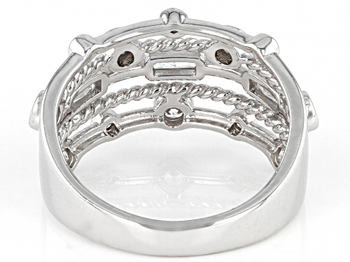 Bella Luce® 1.40ctw White Diamond Simulant Rhodium Over Sterling Silver Ring (0.80ctw DEW) - Size 7