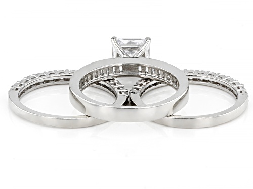 Bella Luce® 5.05ctw White Diamond Simulant Platinum Over Silver Ring With Bands (3.26ctw DEW) - Size 8
