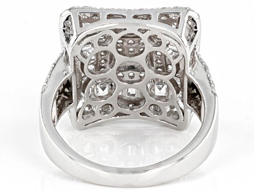 Bella Luce® 2.83ctw White Diamond Simulant Rhodium Over Sterling Silver Ring (2.06ctw DEW) - Size 5