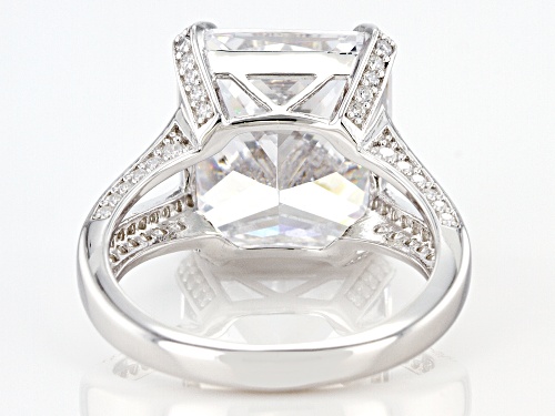 Bella Luce® 18.62ctw White Diamond Simulants Rhodium Over Silver Ring (11.66ctw DEW) - Size 7