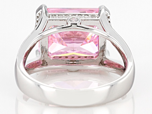 Bella Luce® 11.38ctw Pink and White Diamond Simulants Rhodium Over Silver Ring (6.35ctw DEW) - Size 9