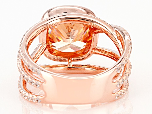 Bella Luce® 8.51ctw Champagne and White Diamond Simulants Eterno™ Rose Ring (4.72ctw  DEW) - Size 7