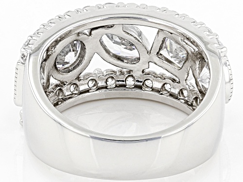 Bella Luce ® 4.53ctw White Diamond Simulant Rhodium Over Sterling Silver Ring (2.77ctw DEW) - Size 7