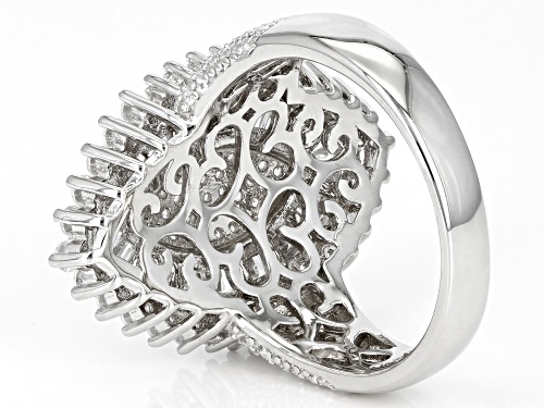 Bella Luce® 3.50ctw White Diamond Simulants Rhodium Over Silver Ring (2.12ctw DEW) - Size 8