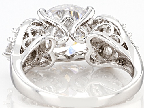 Bella Luce® 9.00ctw White Diamond Simulants Rhodium Over Sterling Silver Ring (5.45ctw DEW) - Size 9