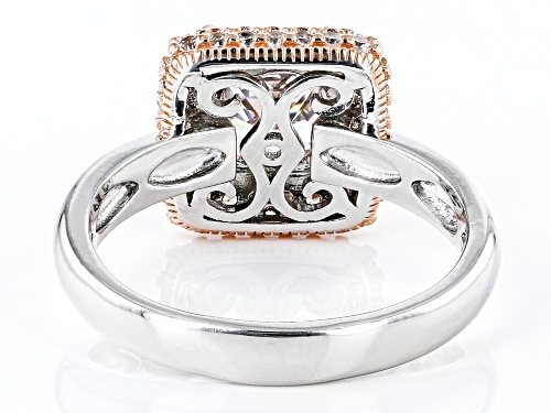 Bella Luce® 3.34ctw White Diamond Simulant Rhodium And Eterno™ Rose Over Sterling Ring (2.02ctw DEW) - Size 10