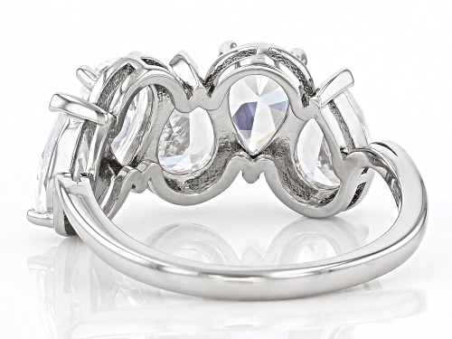 Bella Luce® 3.50ctw White Diamond Simulant Rhodium Over Silver Ring (2.12ctw DEW) - Size 11