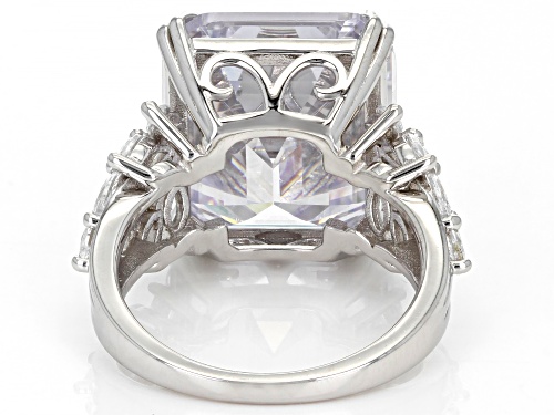 Bella Luce® 30.32ctw White Diamond Simulant Rhodium Over Sterling Silver Ring(18.37ctw DEW) - Size 7