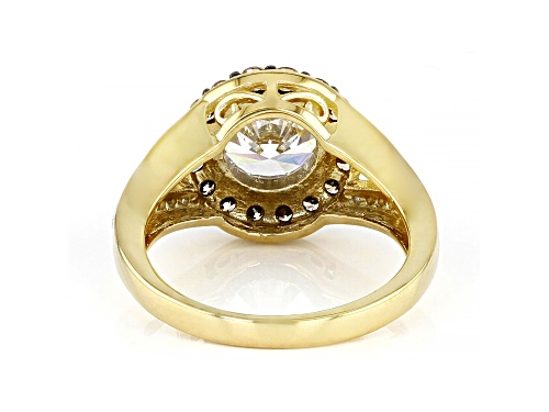 Bella Luce® 4.43ctw Champagne And White Diamond Simulants Eterno™ Yellow Ring(2.80ctw DEW) - Size 12