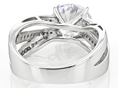 Bella Luce® 4.53ctw White Diamond Simulant Rhodium Over Sterling Silver Ring(2.74ctw DEW) - Size 9