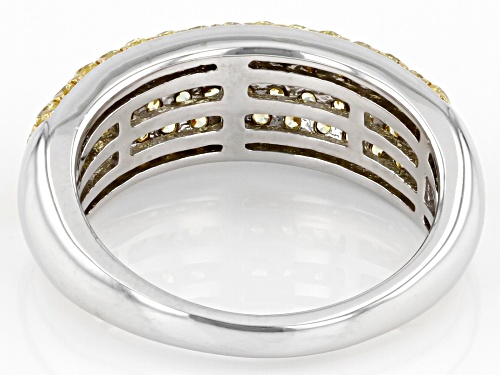 Bella Luce® 2.10ctw Yellow Diamond Simulant Platinum Over Sterling Silver Ring - Size 11