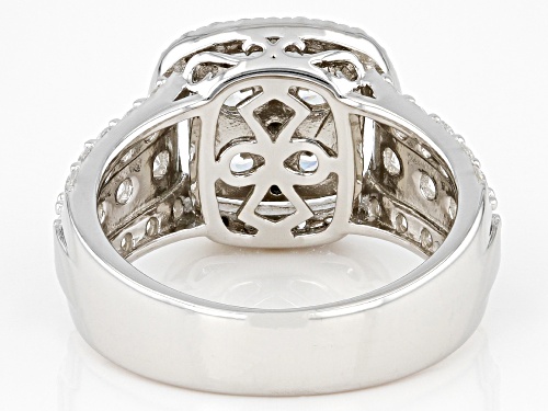 Bella Luce® 4.67ctw White Diamond Simulant Rhodium Over Sterling Silver Ring(2.83ctw DEW) - Size 10