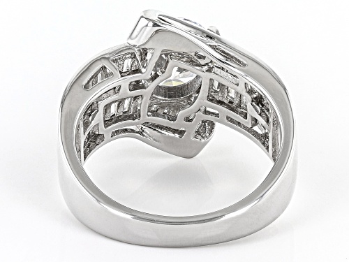 Bella Luce® 6.13ctw White Diamond Simulant Rhodium Over Sterling Silver Ring(3.71ctw DEW) - Size 10