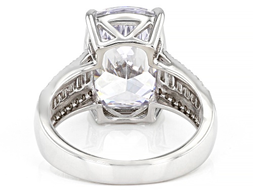 Bella Luce® 12.72ctw White Diamond Simulant Rhodium Over Sterling Silver Ring (7.70ctw DEW) - Size 11