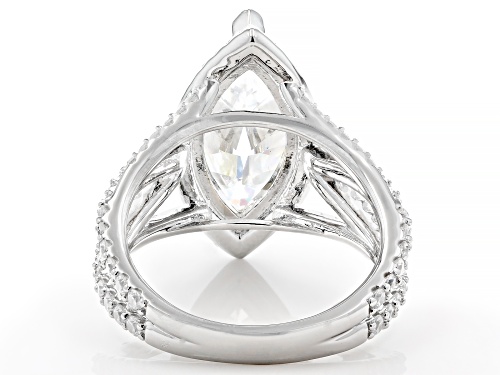 Bella Luce® 8.62ctw White Diamond Simulant Rhodium Over Sterling Silver Ring (5.22ctw DEW) - Size 10