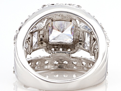 Bella Luce® 13.40ctw White Diamond Simulant Platinum Over Sterling Silver Ring(8.12ctw DEW) - Size 10