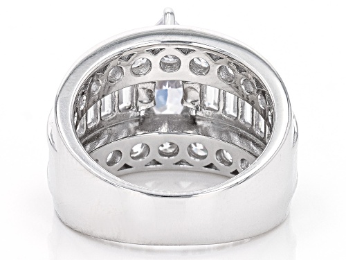 Bella Luce® 8.65ctw White Diamond Simulant Rhodium Over Sterling Silver Ring(5.24ctw DEW) - Size 8