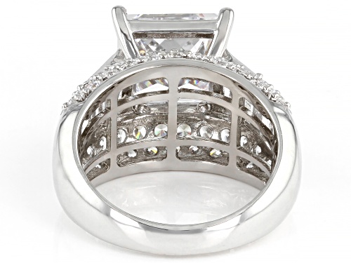 Bella Luce® 12.30ctw White Diamond Simulant Platinum Over Sterling Silver Ring - Size 8