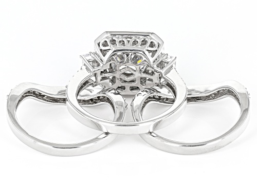Bella Luce® 5.25ctw White Diamond Simulant Platinum Over Sterling Silver 3 Ring Set - Size 7