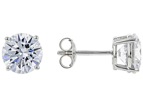 Bella Luce® 10.50ctw White Diamond Simulant Rhodium Over Sterling Silver Earring Set (6.36ctw DEW)