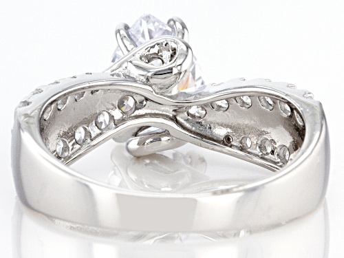 Bella Luce® 3.39ctw White Diamond Simulant Rhodium Over Sterling Silver Ring(2.05ctw DEW) - Size 10