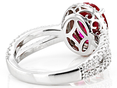 Bella Luce® 5.14ctw Lab Created Ruby And White Diamond Simulant Platinum Over Sterling Silver Ring - Size 8