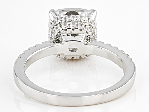 Bella Luce® 6.02ctw White Diamond Simulants Rhodium Over Sterling Silver Ring(3.64ctw DEW) - Size 11