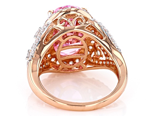 Bella Luce® 10.78ctw Pink And White Diamond Simulants Eterno™ Rose Ring(6.53ctw DEW) - Size 7