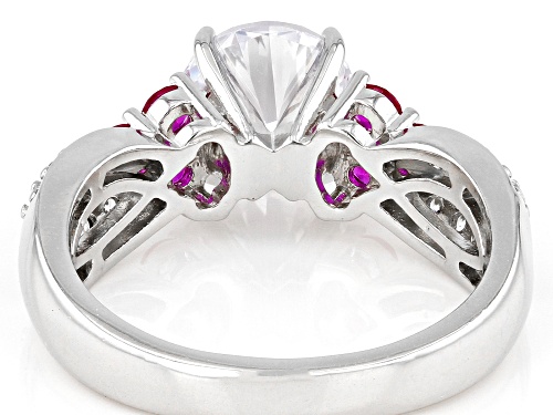 Bella Luce® 3.78ctw Lab Created Ruby And White Diamond Simulants Platinum Over Sterling Silver Ring - Size 10