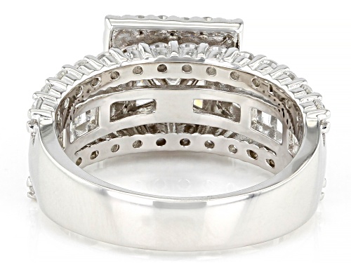 Bella Luce® 7.36ctw White Diamond Simulant Rhodium Over Sterling Silver Ring(4.46ctw DEW) - Size 5