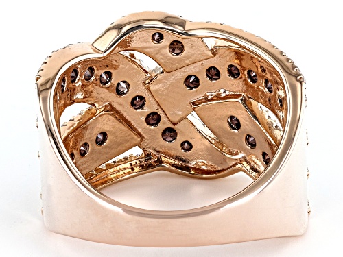 Bella Luce® 2.99ctw Mocha And White Diamond Simulants Eterno™ Rose Ring(1.81ctw DEW) - Size 6
