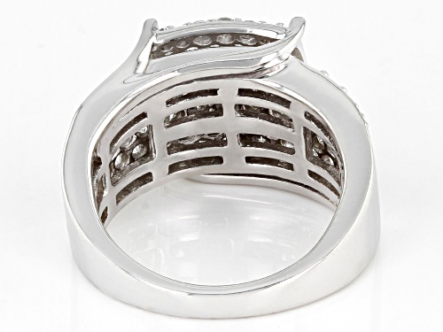 Bella Luce® 4.00ctw White Diamond Simulant Rhodium Over Sterling Silver Ring(2.42ctw DEW) - Size 5