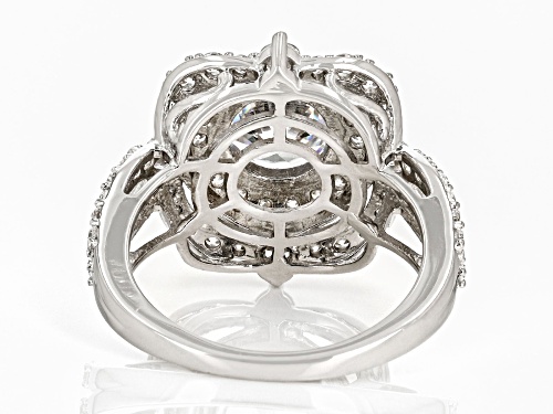 Bella Luce® 5.55ctw White Diamond Simulant Rhodium Over Sterling Silver Ring(3.36ctw DEW) - Size 8
