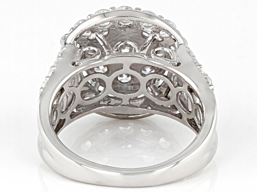 Bella Luce® 6.20ctw White Diamond Simulant Rhodium Over Sterling Silver Ring (3.75ctw DEW) - Size 7