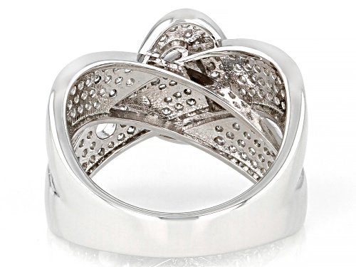 Bella Luce® 1.37ctw White Diamond Simulant Platinum Over Sterling Silver Belt Ring (0.83ctw DEW) - Size 7
