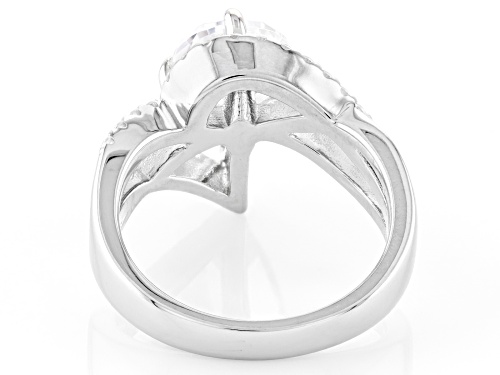 Bella Luce® 5.24ctw White Diamond Simulant Rhodium Over Sterling Silver Ring (3.17ctw DEW) - Size 8