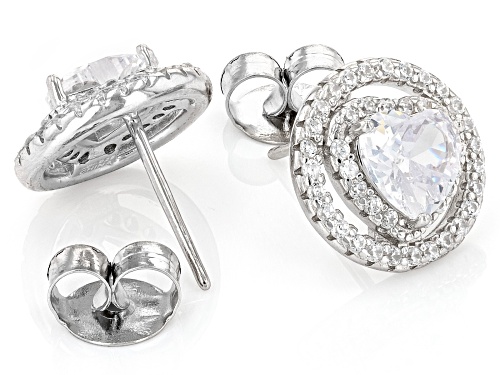 Bella Luce® 6.23ctw White Diamond Simulant Rhodium Over Sterling Silver Jewelry Set(3.78ctw DEW)